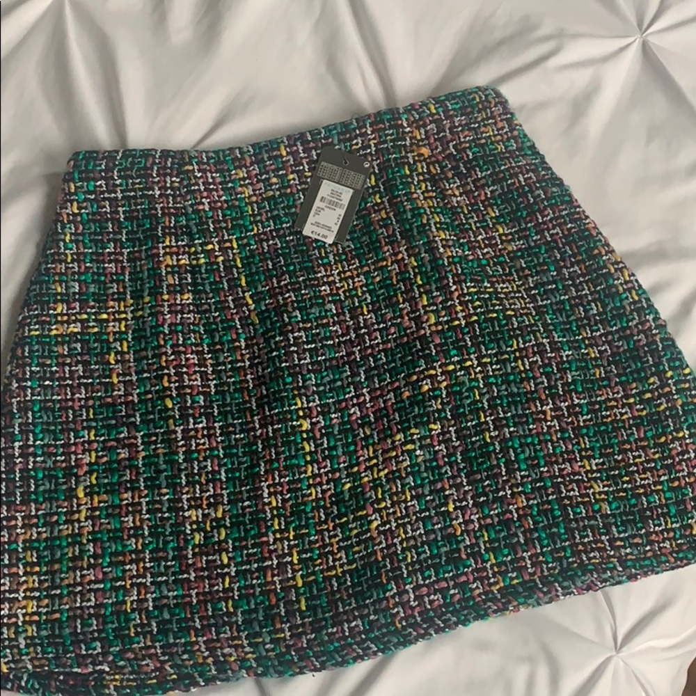 Multicolored checked skirt